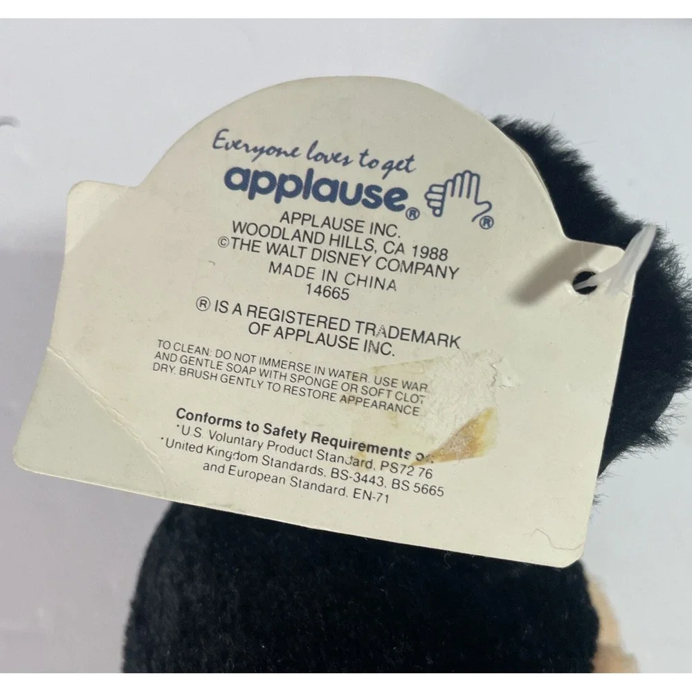 Mickey Mouse 60th anniversary Tuxedo Plush doll 1988 with tags‎
